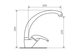Смеситель для кухни Tolero Высокий белый 694753